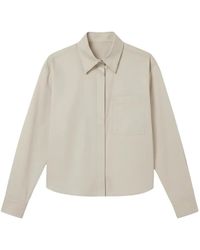 OFLAB - Vicky Chest-Pocket Cropped Shirt - Lyst
