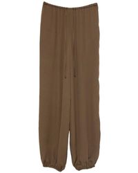 forte_forte - Drawstring-Waist Elasticated-Hem Trousers - Lyst