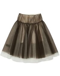 Renaissance Renaissance - Downtown Tulle-Layered Mini Skirt - Lyst