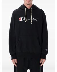 Champion - Logo-Embroidered Drawstring Hoodie - Lyst