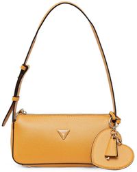 Guess - Logo-Plaque Heart-Charm Shoulder Bag - Lyst