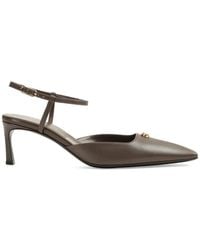Sergio Rossi - Surge Logo-Plaque Pointed-Toe Pumps - Lyst
