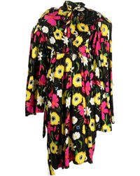 Balenciaga - Vestido Blurry Bouquet con costuras a mano - Lyst