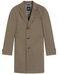BOSS - Buttoned Coat - Lyst
