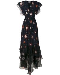 Isolda Silk Pri Long Dress - Black