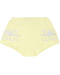Versace - Embroidered Knitted Mini Shorts - Lyst