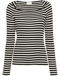 Claudie Pierlot - Striped-pattern Cotton Top - Lyst