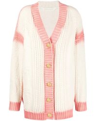 Palm Angels - Cardigan en maille à design bicolore - Lyst