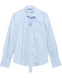 Prada - Camicia Collo Lavallière - Lyst
