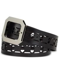 Alberta Ferretti - Perforated Leather Belt - Lyst