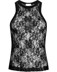 Patou - Top sin mangas con motivo floral - Lyst