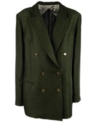 VI TO VI - Double-Breasted Buttoned Blazer - Lyst