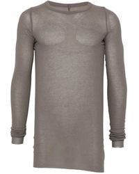 Rick Owens - Ribbed-Knit Long-Sleeve T-Shirt - Lyst