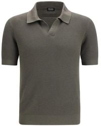 ZEGNA - Waffle-Knit V-Neck Sweater - Lyst