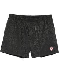 CASABLANCA - Monogram-Pattern Swim Shorts - Lyst