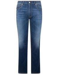 Moorer - Faded Five-Pocket Jeans - Lyst