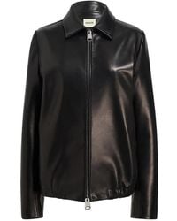 KHAITE - Jackson Zip-Up Leather Jacket - Lyst