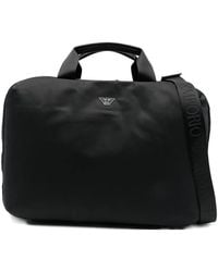 Emporio Armani - Logo-Plaque Luggage - Lyst