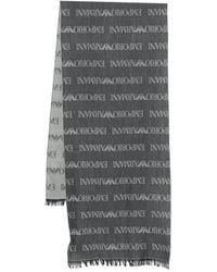 Emporio Armani - Wool Blend Scarf - Lyst