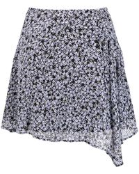 DKNY - Floral-print Wrap Skirt - Lyst