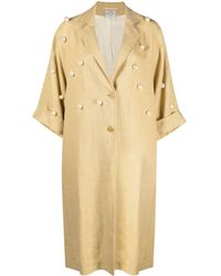 Forte Forte - Linen Dustcoat With Pearls - Lyst