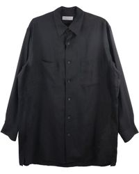 Yohji Yamamoto - Classic-collar Satin Shirt - Lyst