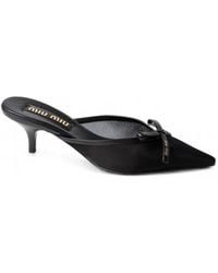 Miu Miu - Escarpins En Résille À Détail De Nœud - Lyst