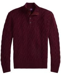 Ralph Lauren - Cable-Knit Long-Sleeve Sweater - Lyst