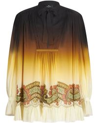 Etro - Robe-chemise en soie à motif cachemire - Lyst