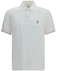 Brunello Cucinelli - Cotton Piqué Polo Shirt With Logo - Lyst
