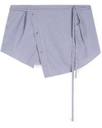 Dries Van Noten - Checked Cotton Wrap Belt - Lyst