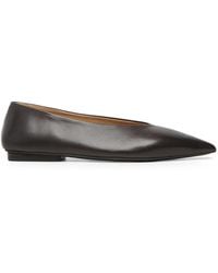 Marsèll - Ago Pointed-Toe Leather Flat Pumps - Lyst