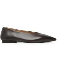 Marsèll - Ago Pointed-Toe Leather Flat Pumps - Lyst