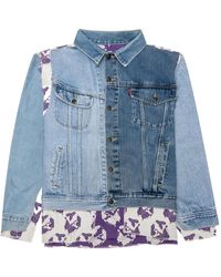 Needles - Butterfly-Print Denim Jacket - Lyst