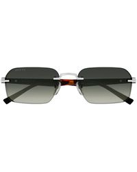 Gucci - Interlocking G Rimless Rectabgle-Frame Sunglasses - Lyst