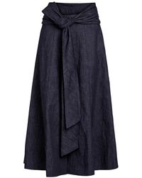 Gabriela Hearst - Midi Tie-Waist Panelled Skirt - Lyst