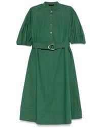 Liu Jo - Popeline Midi-Jurk - Lyst