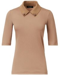 Fabiana Filippi - Top Met Verfraaide Kraag En Korte Mouwen - Lyst