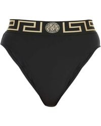 Versace - Greca High Waist Bikini Bottom - Lyst