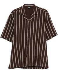 BOSS - Striped Ribbed-Knit Shirt - Lyst