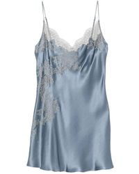 Carine Gilson - Lace-Trim Slip Dress - Lyst