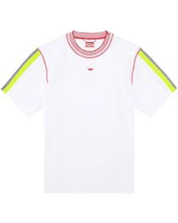 DIESEL - Amtee-Nilo T-Shirt in Colour-Block-Optik - Lyst