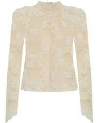 Self-Portrait - Sequin-Embellished Lace Top - Lyst