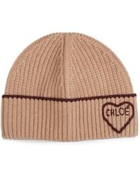 Chloé - Ribbed Logo-Embroidered Beanie Hat - Lyst