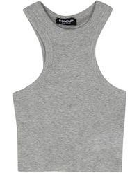 Dondup - Cropped Ribbed Tank Top - Lyst