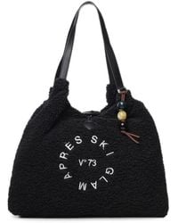 V73 - Ski Glam Embroidered Teddy-Effect Shoulder Bag - Lyst