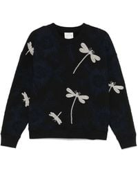 forte_forte - Embroidered Sweatshirt With Textured Floral Motifs - Lyst