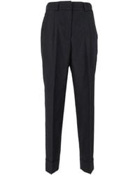 Peserico - Pleated Turned-Up Trousers - Lyst