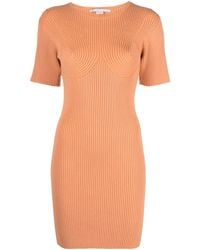 Stella McCartney - Robe Courte En Maille Côtelée - Lyst