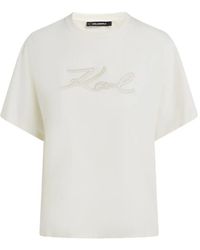 KARL LAGERFELD - Logo-Detail T-Shirt - Lyst